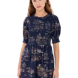 Hill House Vivi Nap dress in Equestrian Toile, navy - never worn w/tags attached
